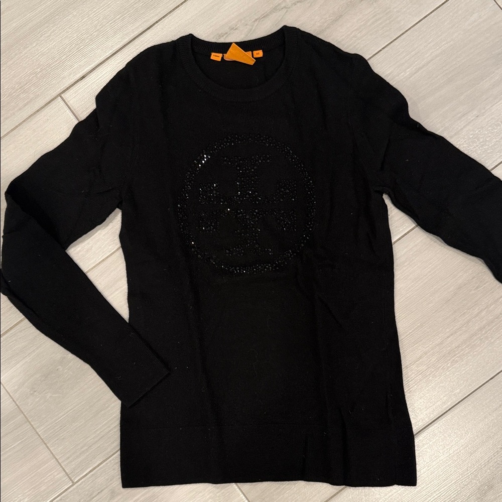 Tory Burch Black Crew Neck Sweater